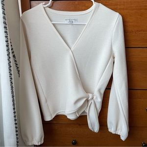 Madewell Long Sleeve Wrap Shirt
